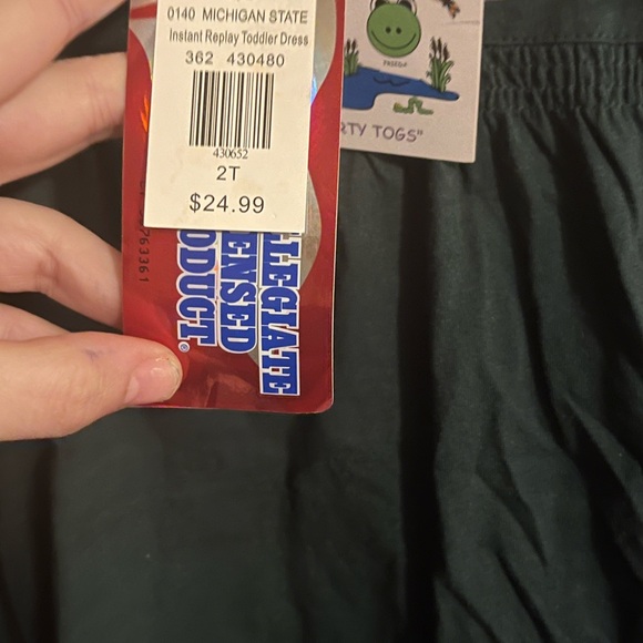 Sara Lynn togs MSU Michigan State University Dress Size 2t - Picture 2 of 2